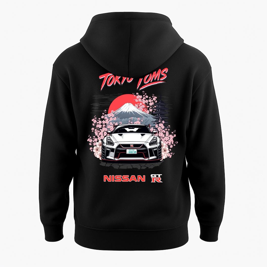 Nissan R35 GTR Mount Fuji Hoodie - Sakura Cherry Blossom JDM Car Guy ...