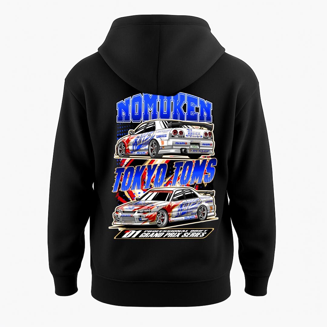 D1 Nomuken R34 Skyline GTR Hoodie - BLITZ Drift Car Sweatshirt