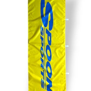 Nobori Spoon Sports Blue on Yellow Flag