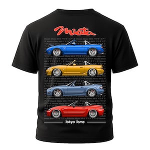 Mazda Miata Generations Tee - Mazda Miata MX-5 T-Shirt, JDM Shirt, Mazda MX5 Tee, NA Nb Nc Nd, Car Guy Gift, Jdm Lover Shirt, Tokyo Toms Tee