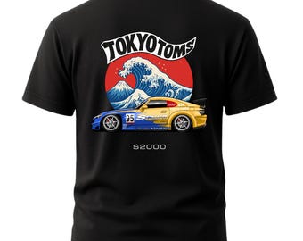 Honda S2000 T-Shirt - Great Wave Off Kanagawa Honda AP1 AP2 VTEC Tee, Tokyo Toms Racing Car Guy Gift, Japanese Roadster, JDM Car Lovers Gift