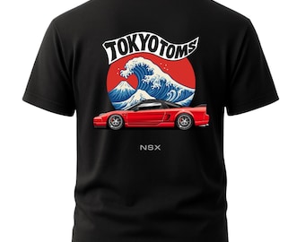 Honda NSX T-Shirt - The Great Wave JDM NSX T-Shirt, Tokyo Toms Acura Honda Nsx Sports Car Guy Gift, Car Meet Shirt, Sports Car Lovers Gift