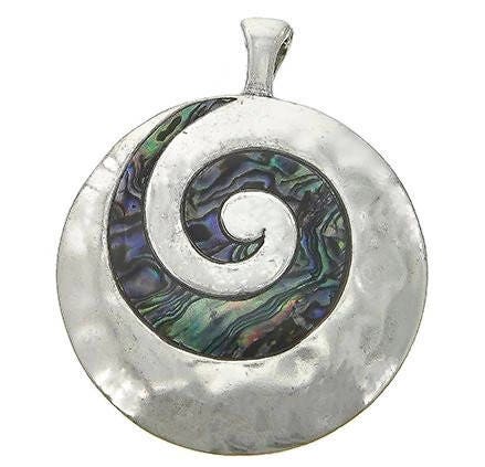 Abalone,Swirl,Magnetic,Pendant,Abalone Swirl Magnetic Pendant, Interchangeable Clip On Magnetic Pendant, Round Abalone Shell Magnetic Pendant, Necklace Pendant, Sea Theme, Jewelry Supplies, Removable Pendant, DIY_Necklace, Ocean Theme, Instant Necklace