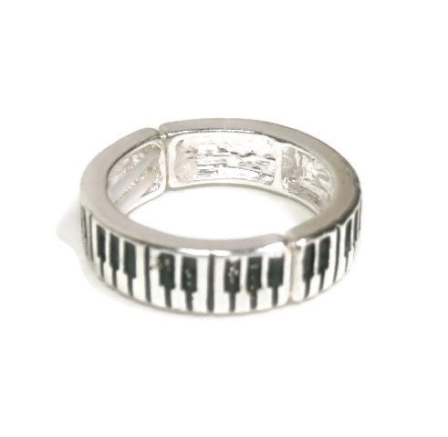 Piano,Keyboard,Stretch,Ring,Band,Metal Piano Keyboard Stretch Ring, Keyboard Stretch Band, Musical Instrument, Music, Musician, Teacher Giftmetal_ring_band,musician,instrument,rocker,stretch,tt_tpt_123_punks,metal