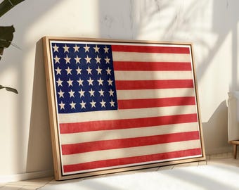 1901 年頃のアメリカ連合国の旗の印刷物、19 世紀初頭の米国旗