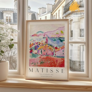 Henri Matisse View of Collioure 1905 Vintage Poster Art Print, Colorful Wall Art, Henri Matisse Prints, Vintage Wall Art, Aesthetic Wall Art