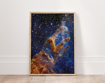 Carina Nebula Poster, James Webb Space Telescope Print, Deep Space Wall Art, Framed or Unframed Galaxy Decor, Astronomy Gift Idea