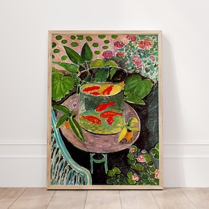 Henri Matisse Goldfish, Modern Colorful Wall Art, Henri Matisse Prints, Vintage Wall Art, Aesthetic Wall Art, Modern Wall Art, Gift Idea