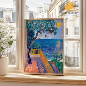 Henri Matisse Mediterranean Landscape Ocean Wall Art, Landscape Wall Art , Modern Exhibition Print, Colorful Wall Art, Henri Matisse Prints