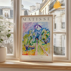 Henri Matisse Promenade Des Oliviers Poster, Colorful Wall Art, Henri Matisse Prints, Vintage Wall Art, Aesthetic Wall Art, Gift Idea