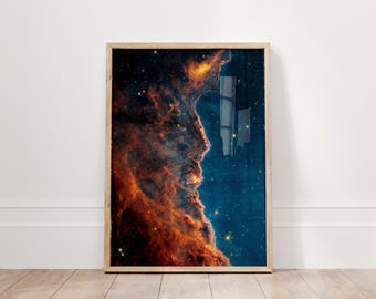 Cosmic Cliffs Poster, Carina Nebula Wall Art, James Webb Space Telescope Print, Deep Space Galaxy Decor, Space Lover Gift, Astronomy Print