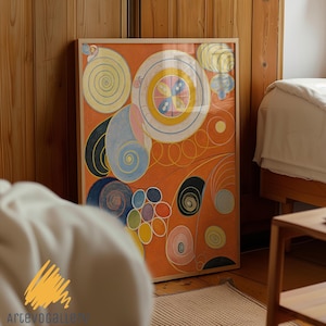 Hilma Af Klint The Ten Largest No. 3 Jugend Bunte abstrakte Wandkunst, bunte spirituelle Kunstdruck, geometrische Blumenwandkunst, Geschenkidee