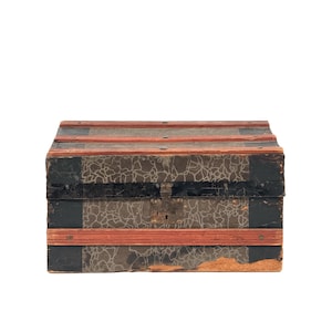 Antique c.1890 Miniature Salesman Sample Doll Storage Travel Trunk