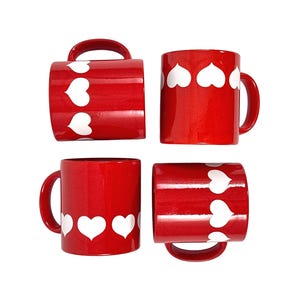 Vintage 1980s Waechtersbach West Germany Red Heart Stoneware Servingware - ONE MUG Available