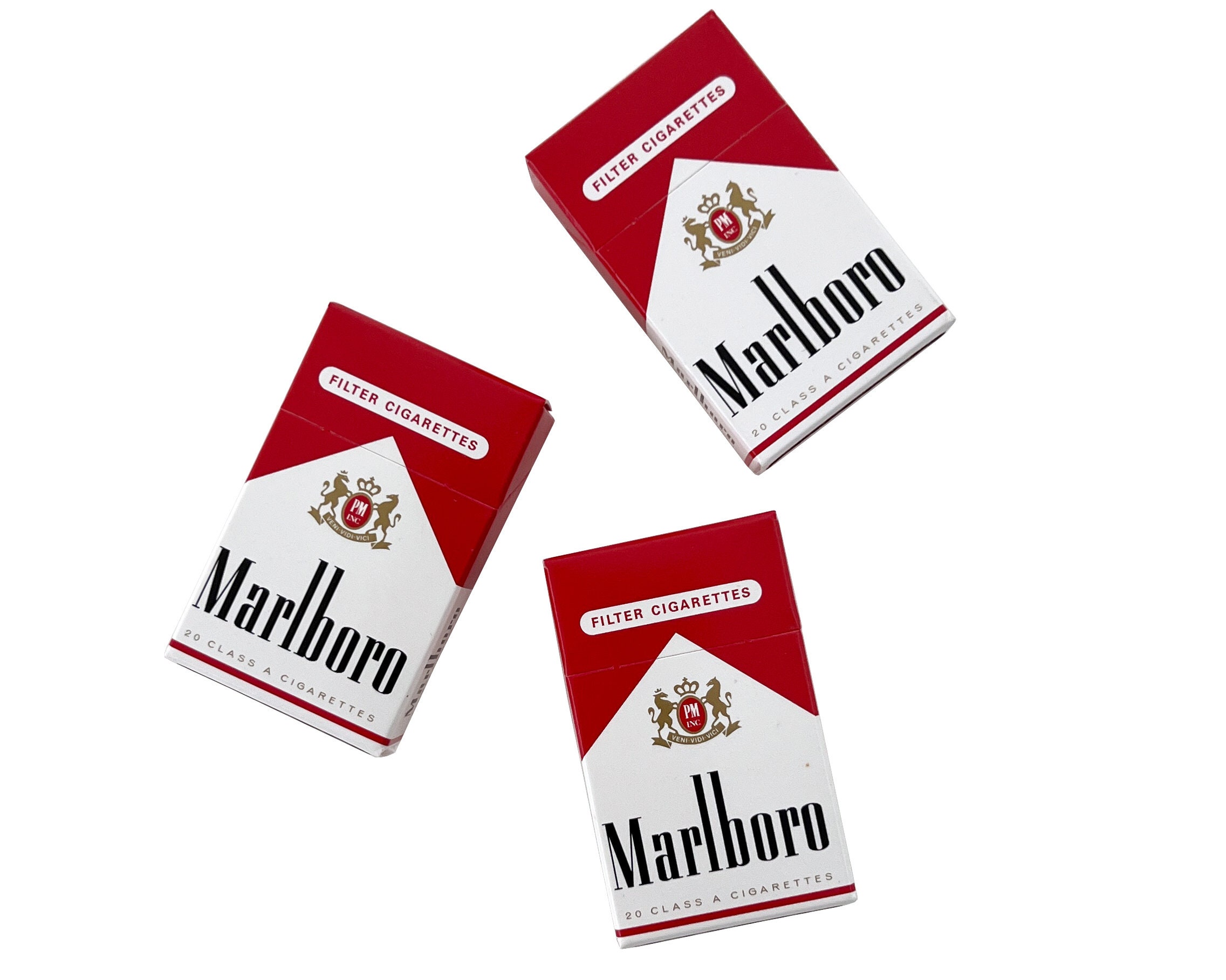 veni vidi vici marlboro cigarettes Vintage 1990s NOS Miniature Marlboro Red Pack Flip Top Box Matches Sealed  NEW