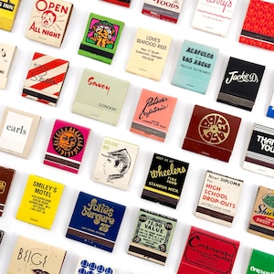 Vintage 1940s-1990s Personalized Custom Curated Matchbook Collection ...