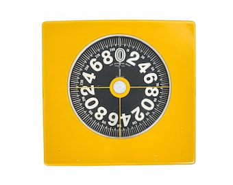 Vintage 1960s Space Age Mod Plastic Yellow Bathroom Weight Scale by Counselor Kartell Era