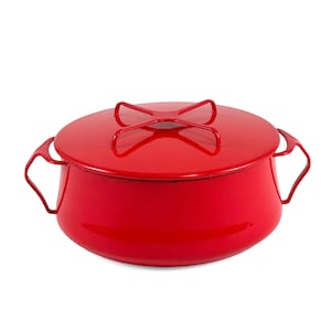 Vintage 1970s Red Dansk Kobenstyle IHQ Large 5 Quart Dutch Oven Casserole Pot Jens Quistgaard