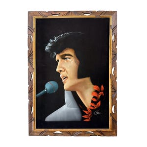 Vintage Velvet Elvis Painting - Etsy