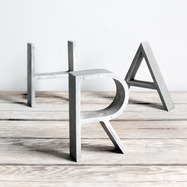 vintage art deco metal sign letters