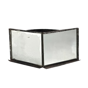 Vintage 1930s Industrial Benjamin Franklin Busybody Gossip Mirror  - Philadelphia Security Architectural Corner Mirror