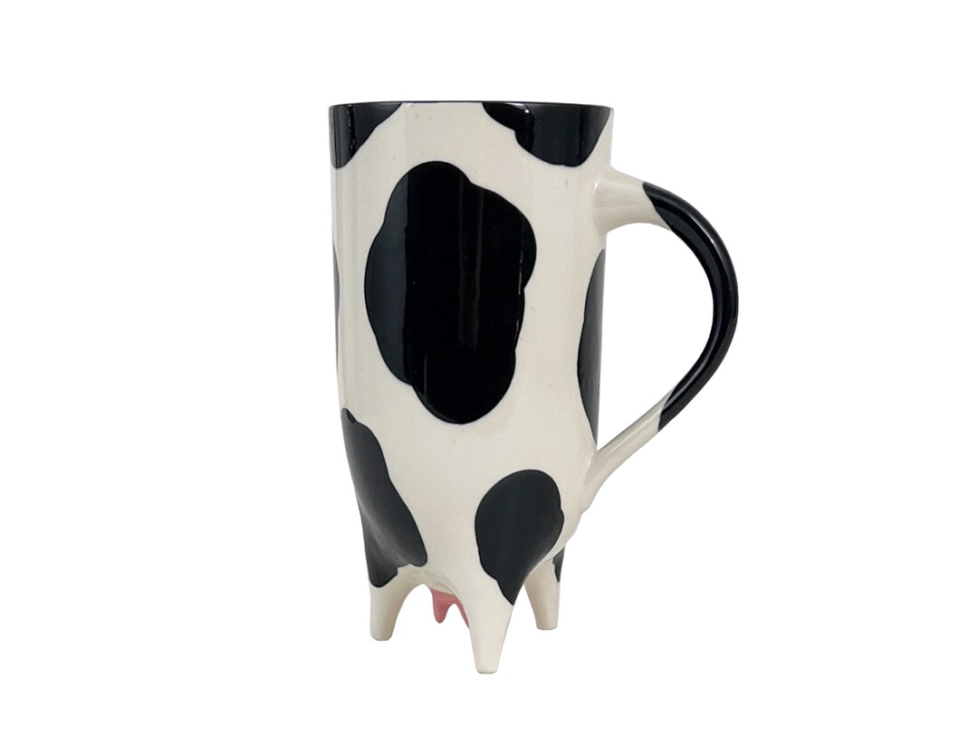 Vintage 1980s Ceramic Cow Milk Pitcher W/ Udders SIGNED Etsy
