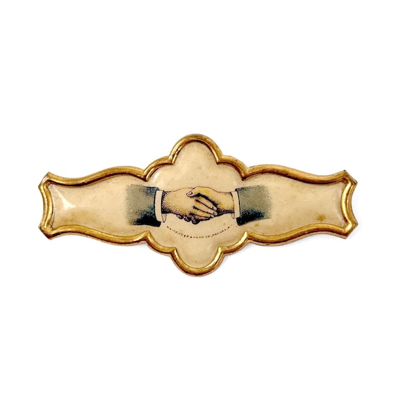 Antique Late 1800s Victorian Odd Fellows IOOF Fraternal Handshake