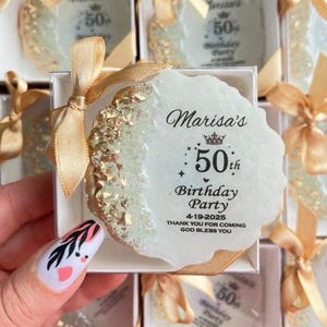 Set of 10, 20, 30 Milestone Birthday Epoxy Magnet, 30th 40th 50th 60th 70th 80th 90th 100th Party Favor, Personalized Adult Birthday Gift