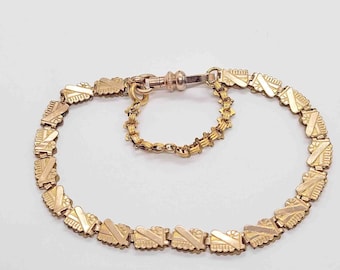 Antique Victorian Rose Gold Filled Fancy Watch Chain Book Chain Bracelet