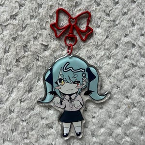 Hatsune miku jirai kei vampire vocaloid epoxy keychain
