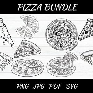 Pizza Vector Bundle: Commercial Use Digital Cut File (SVG, PNG, JPG)