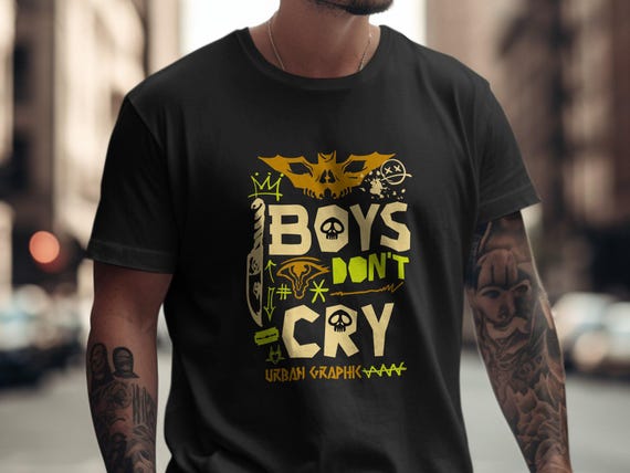 Boys Dont Cry T-shirt Design: Urban Graphic (300DPI PNG Digital