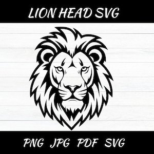 Lion Head svg, Lion svg, Lion Vector - digital download svg, png, pdf, svg files for cricut, Laser Engraving