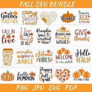 Fall Svg Bundle - Fall Sign - Autumn Bundle Svg - Cut File Cricut - Png Autumn Svg - Thanksgiving Svg - Fall Svg Designs - Halloween Svg