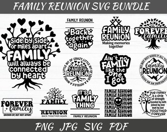 Family Reunion SVG Bundle: Tree, Vacation, Shirt Cut Files