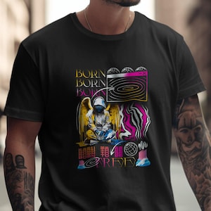 Born to be free angel streetwear digital tshirt design, printable 300dpi png, commercial use included, urban art printable