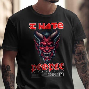 Diseño de camiseta "Diablo Intrépido": Arte urbano imprimible (descarga digital)