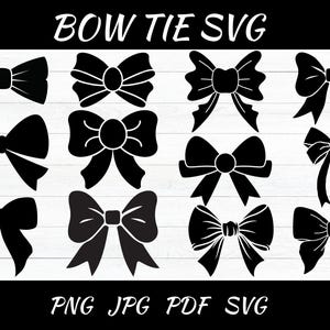 Bow Tie SVG - Bow outline SVG - Bow cut files - Bow silhouettes - Bow tie svg-SVG Files for Silhouette Cameo or Cricut