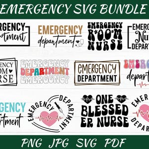 ER Nurse SVG Bundle: Emergency Department Stethoscope Design (Files For Cricut)