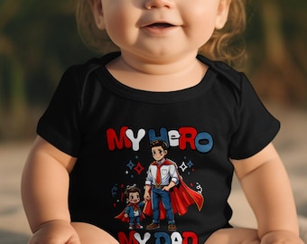 Superhero Dad and Child PNG: Father's Day Printable Art (Digital Download)