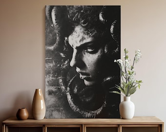 Gotisch portret Medusa: Dark Fantasy Art Print (digitale download)
