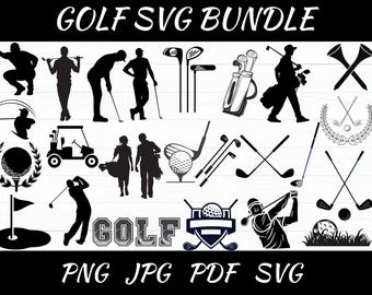 Golf SVG Bundle: Clipart, Golfing Design (Instant Download)