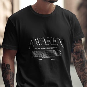 Awaken Quote Design Printable, Inspirational T-shirt Design, StreetWear Typography, Motivational Message, Digital Download PNG