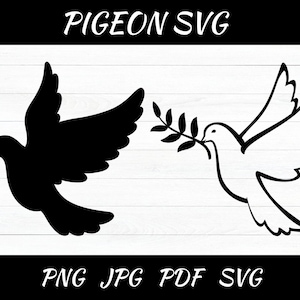 Pigeon SVG silhouette, Dove svg, Dove Silhouette, Bird Silhouette, Pigeon Clipart, Dove ClipArt, SVG Cut File For Cricut, Instant Download