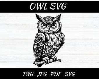 Owl Silhouette Vector Graphic (Digital Download)