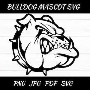 Bulldog Mascot SVG - Png - PDF - JPG| Bulldog Svg| Bulldog Clip Art | Bulldog Head | Bulldog Mom Svg| Bulldog Png | Instant Download