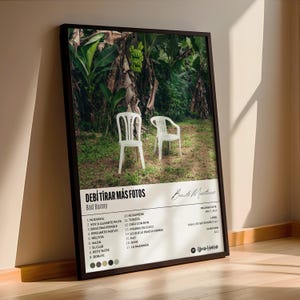 3 Different Un Verano Sin Ti and Debi Tirar Mas Fotos Bad Bunny Album Poster, Modern Wall Art Decor, Latin Music Inspired Print