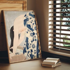 Kaburagi Kiyokata Print: Japanese Retro Ukiyo-e Wall Art