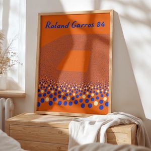 Roland Garros, 1984 - Tennis Poster, Museum-Quality Giclée Printing, Birthday Gifts, Contemporary Wall Art, Valentine's Day Gift Ideas