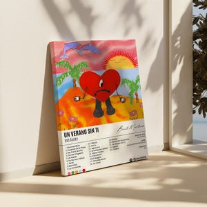 3 Different Un Verano Sin Ti and Debi Tirar Mas Fotos Bad Bunny Album Poster, Modern Wall Art Decor, Latin Music Inspired Print